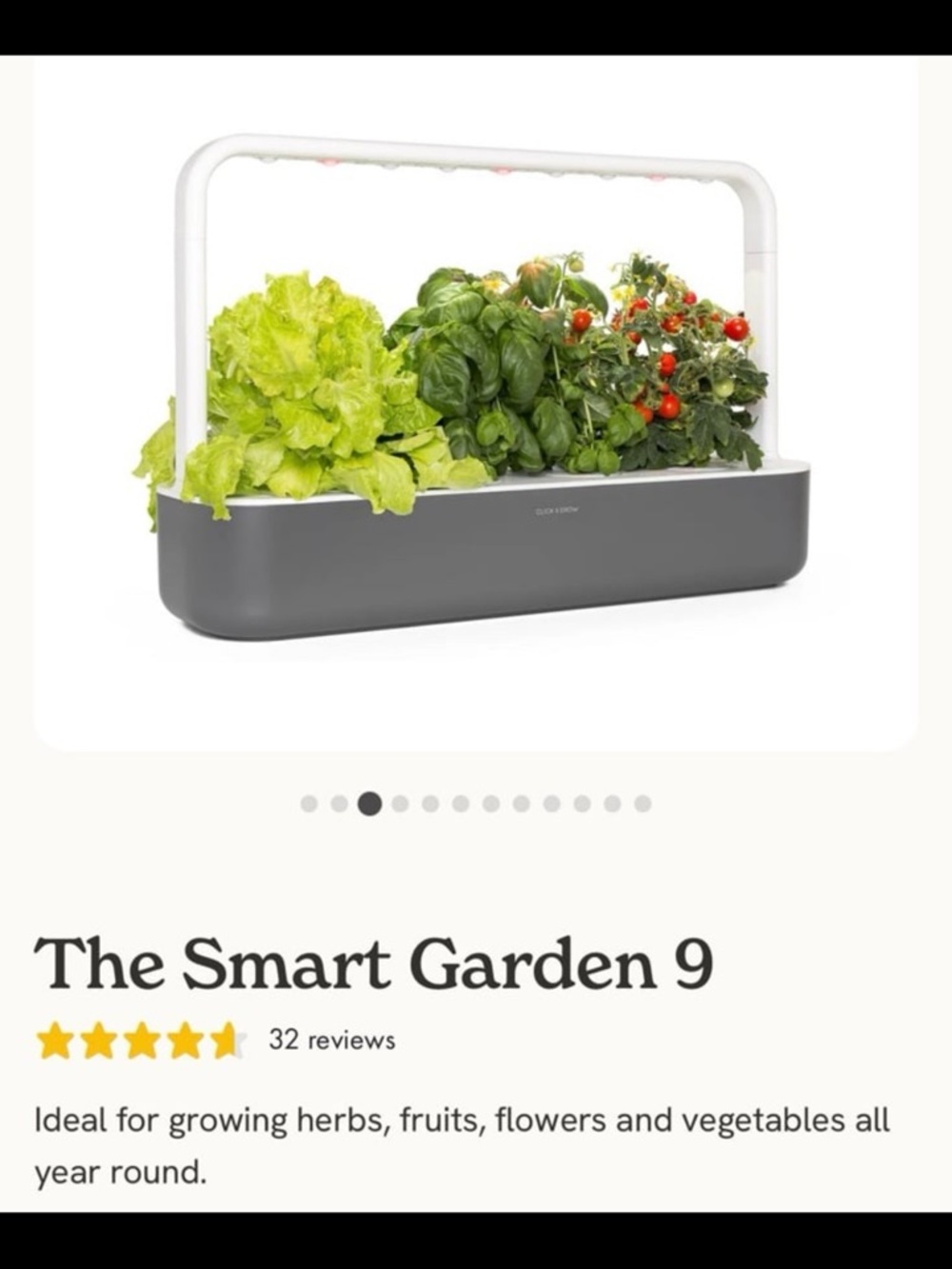 Smart Garden 9 Indoor Planter - Gray - Picture 2 of 4